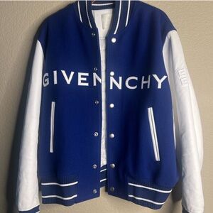 Givenchy Blue and White Varsity Jacket